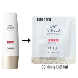 [1 gói] Gói Sample Kem Chống Nắng Dưỡng Trắng Cho Da Nhạy Cảm - Ohui Dayshield Perfect Sun Pro Red