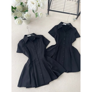 ĐẦM ĐEN SƠMI CỔ POLO