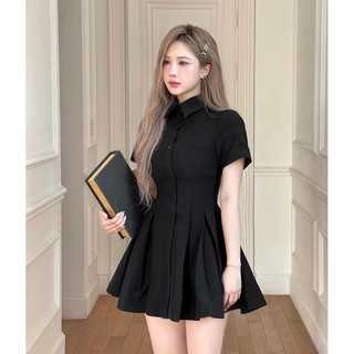 ĐẦM ĐEN SƠMI CỔ POLO