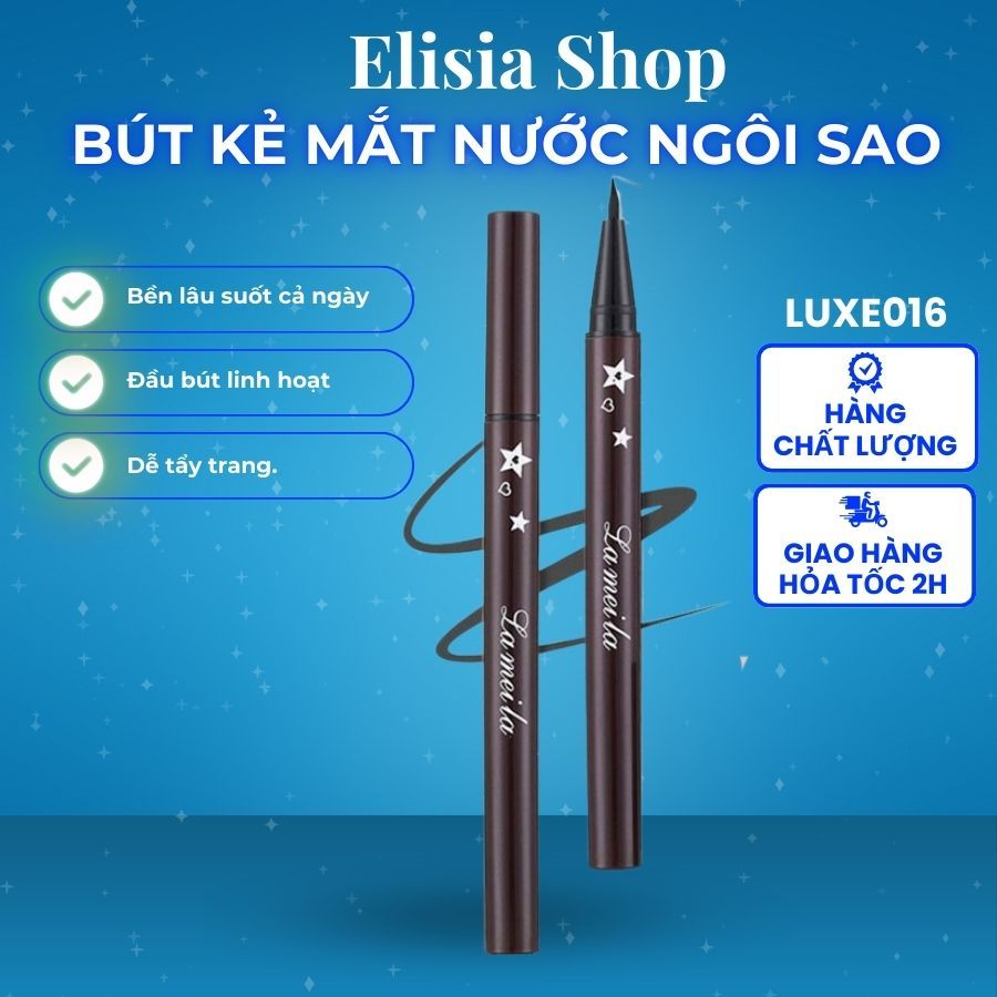 Bút kẻ mắt - vỏ bút hình ngôi sao / lông vũ - nét kẻ siêu đẹp - chống nước nhanh khô - LUXE016, LUXE017