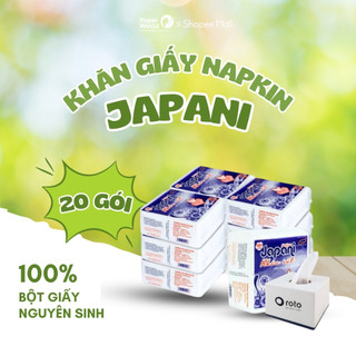 Giấy ăn thùng 10 - 20 gói 2 lớp 500 tờ japani | thế giới giấy | giấy ăn rút japani 500x