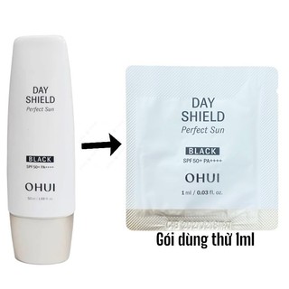 Gói kem chống nắng Ohui Black Day Shield Perfect Sun Black chống sạm đen