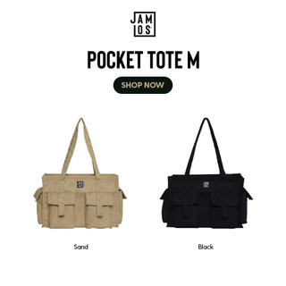 Pocket Tote M - Túi tote canvas túi hộp thanh lịch Jamlos