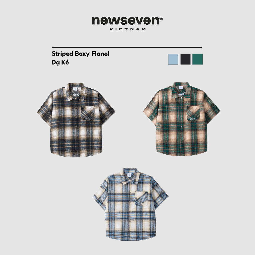 [ Ngô Kiến Huy x NEWSEVEN ] Áo sơ mi NEWSEVEN Striped Boxy SM.314