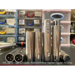 jack rắc nối canon xlr 2 đầu đực- đực, cái- cái.