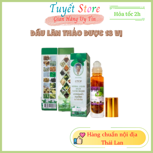 [Combo 12 chai]Dầu lăn thảo dược OTOP 13 vị Thái Lan