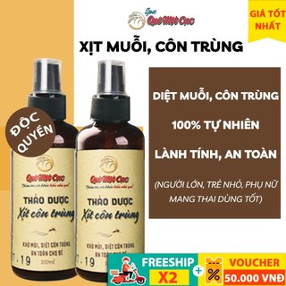 Xịt muỗi thảo mộc, thảo dược xịt côn trùng an toàn cho trẻ nhỏ, mẹ bầu QUÊ MỘT CỤC 100ml (handmade)