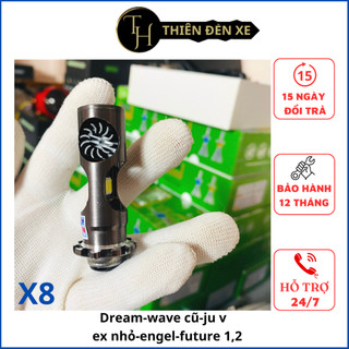 Đèn pha led x8 bma chân đèn m5 có quạt tản nhiệt lắp dream,wave cũ,future 1,2 - ju v, ex nhỏ