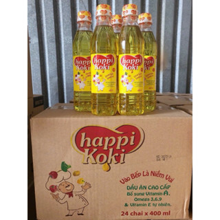 Thùng 24 Chai Dầu Happy Koki 400ml