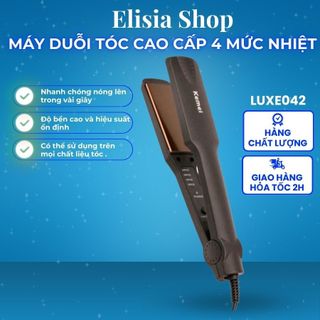 Máy duỗi tóc, Máy uốn tóc làm tạo kiểu ép, là thẳng uốn cụp xoăn lọn đa năng 4 mức nhiệt - LUXE042