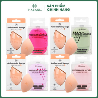 Combo Mút Trang Điểm Mastige + Hộp Đựng Mút Hotosu Silicone Cao Cấp Hasaki Sản Phẩm Chính Hãng