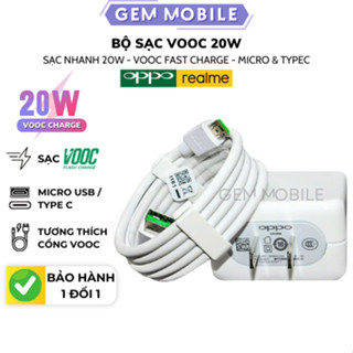 Bộ Cục Củ và Dây Cáp Sạc Siêu Nhanh Oppo Vooc 20w R15/R17, Vooc 3.0, Sạc Nhanh An Toàn Cho Oppo/Realme/Oneplus/Vivo