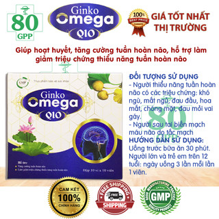 Hoạt huyết, bổ não 🌟 giúp ngủ ngon 💤 GINKGO OMEGA Q10 tăng cường tuần hoàn não 🌿💊