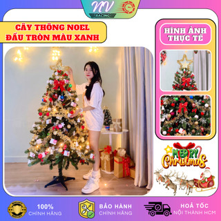 Cây thông noel 1M2, 1M5, 1M8, 2M Đầu Tròn Màu Xanh trang trí giáng sinh hàng Việt Nam chất lượng