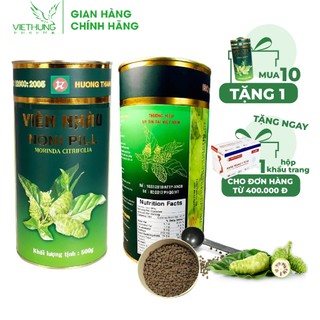 Viên Nhàu Noni Mật Ong Hương Thanh, Noni Pill 90% Từ Quà Nhàu, Bổ Xương Khớp, Giảm Đau Lưng, Tăng Đề Kháng, Hộp 500g