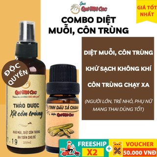 BỘ DIỆT MUỖI THIÊN NHIÊN THẢO DƯỢC MUỖI & TINH DẦU THIÊN NHIÊN HANDMADE BY QUÊ MỘT CỤC