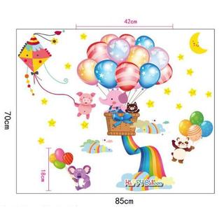 Decal dán tường Chùm bóng sắc màu