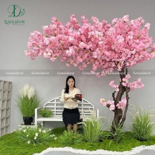 10 cành hoa đào bông xù cao cấp