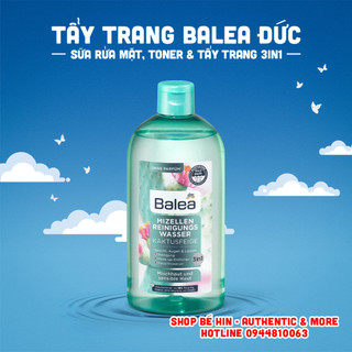 Nước tẩy trang Balea Đức, công thức 3 trong 1 tẩy trang, sữa rửa mặt và toner, không chứa cồn, 400ml