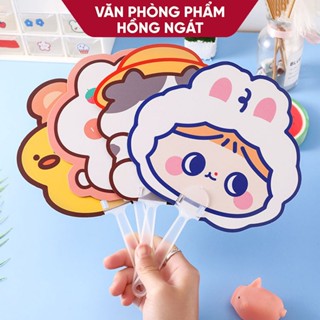 Quạt cầm tay mini hoạt hình cute dễ thương giá rẻ làm quà tặng học sinh QT31
