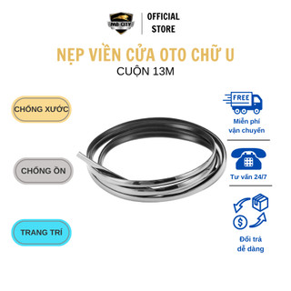 Nẹp viền chữ u mạ crom bảo vệ, trang trí ô tô cuộn 13m