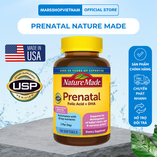 Viên Uống Bổ Bầu Nature Made Prenatal Multi + DHA 150 viên, Nature Made Prenatal - Marsshopvietnam
