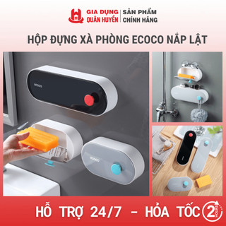 Hộp đựng xà phòng ECOCO nắp lật không khoan tường | Kệ để đồ, khay, đĩa đựng xà phòng thông minh đa năng mẫu mới