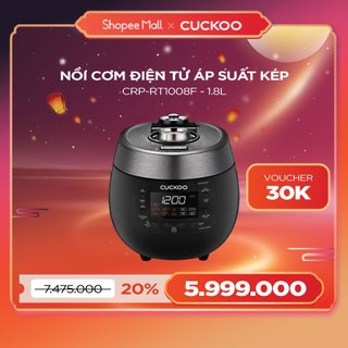 Nồi cơm điện tử áp suất Cuckoo 1.8 lít CRP-RT1008F - Lòng nồi phủ men chống dính XWall Diamond - Hàng chính hãng
