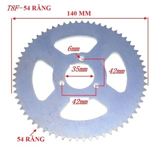 NHÔNG ĐĨA SAU XE CÀO CÀO MIN T8F D35MM 54 RĂNG
