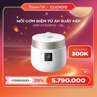 Nồi cơm điện tử áp suất kép Cuckoo 1.8L CRP-ST1010FW - Lòng nồi phủ men Xwall độc quyền