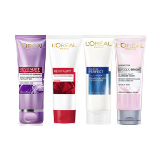 Sữa Rửa Mặt LOREAL White Perfect| Glycolic-Bright| Revitalift Hyaluronic‎ Acid| Revitalift​ Glycerin 100ml SRM L​ oreal