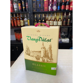 Vang đà lạt classic trắng 12% 3 lít-hộp giấy