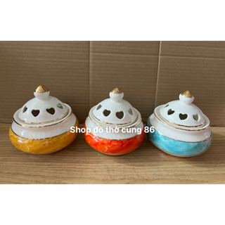 Lư Đốt Trầm Bằng Sứ Cao Cấp Thờ Cúng Cao 10cm