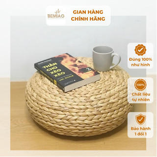 Ghế đôn cói BEMIAO để ngồi, gác chân, làm bàn trà, Đôn cói Bàn sofa