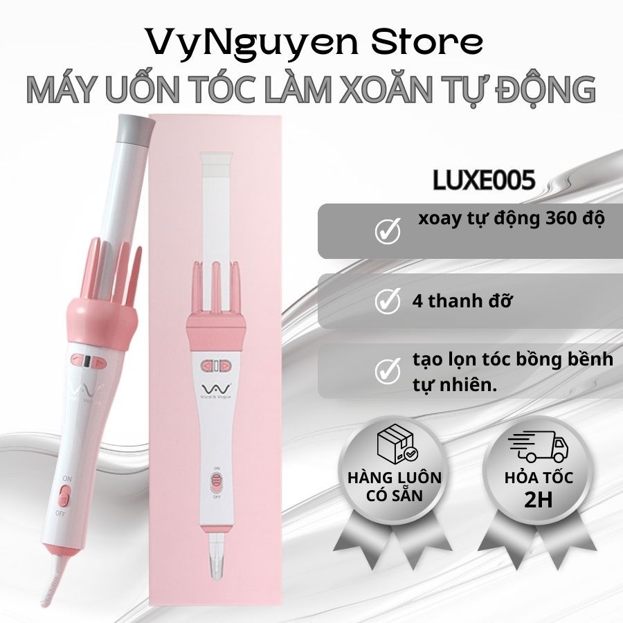 Máy uốn tóc xoay 360 độ tự động, xoay cực nhanh tạo kiểu dễ dàng - LUXE011, LUXE004, LUXE005