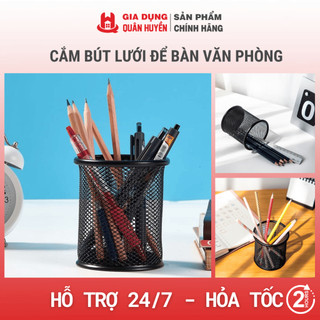 Cắm bút lưới đen văn phòng I Cốc cắm bút, ống cắm bút để bàn