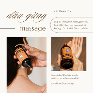 [EARTHMAMA] Dầu Hỗn Hợp Gừng Organic TANAMERA 100ML (Giảm Đau Nhức, Căng Cơ, Đau Bụng Đầy Hơi)