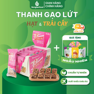 Thanh năng lượng gạo lứt ngũ cốc Hạt và Trái cây Top Energy Bar Nonglamfood hộp 272g | Ăn kiêng healthy