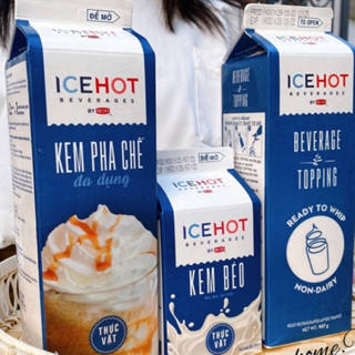 SỮA RICH LÙN, KEM BÉO THỰC VẬT, KEM PHA CHẾ ĐA DỤNG, TOPPING BASE ICE HOt