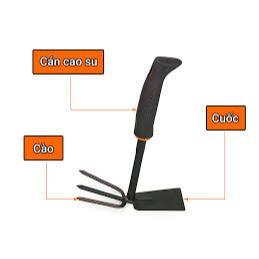 CÀO CUỐC SỚI ĐẤT HAI ĐẦU MINI CÁN CAO SU - DỤNG CỤ LÀM VƯỜN