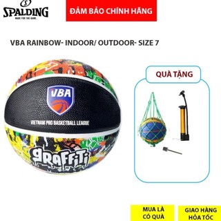 Quả bóng rổ/ Banh bóng rổ Spalding VBA Rainbow Graffiti- Indoor/ outdoor size 7