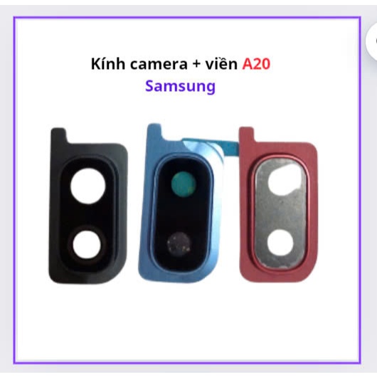 Kính camera samsung A20 có viền