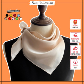 [NowShip2h] Khăn Lụa Vuông, Khăn Turban Trơn Nhiều Màu - Chất Liệu Satin - Size 60x60cm - SD000