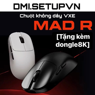 [Tặng kèm dongle8K] Chuột không dây VXE MAD R | MAJOR | PAW3950 | 8K Polling Rate | PAW3395