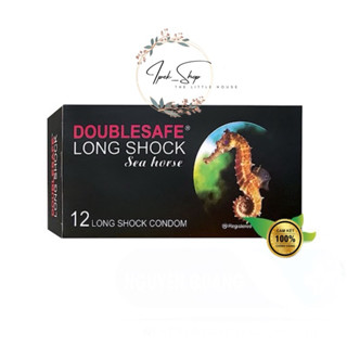 Bao cao su Cá Ngựa Double safe LONG SHOCK siêu mỏng trơn, kéo dài thời gian - Hộp 12 Pcs - Ipek_Shop