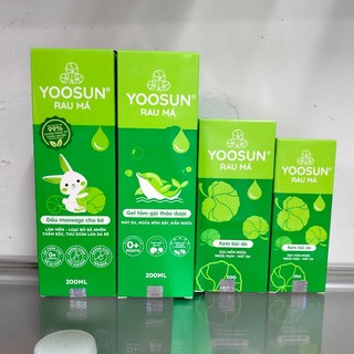  COMBO Kem Bôi Yoosun Rau Má Dầu massage yoosun Gel tắm gội thảo dược Yoosun rau má mát da ngừa rôm sảy mẩn ngứa cho bé 