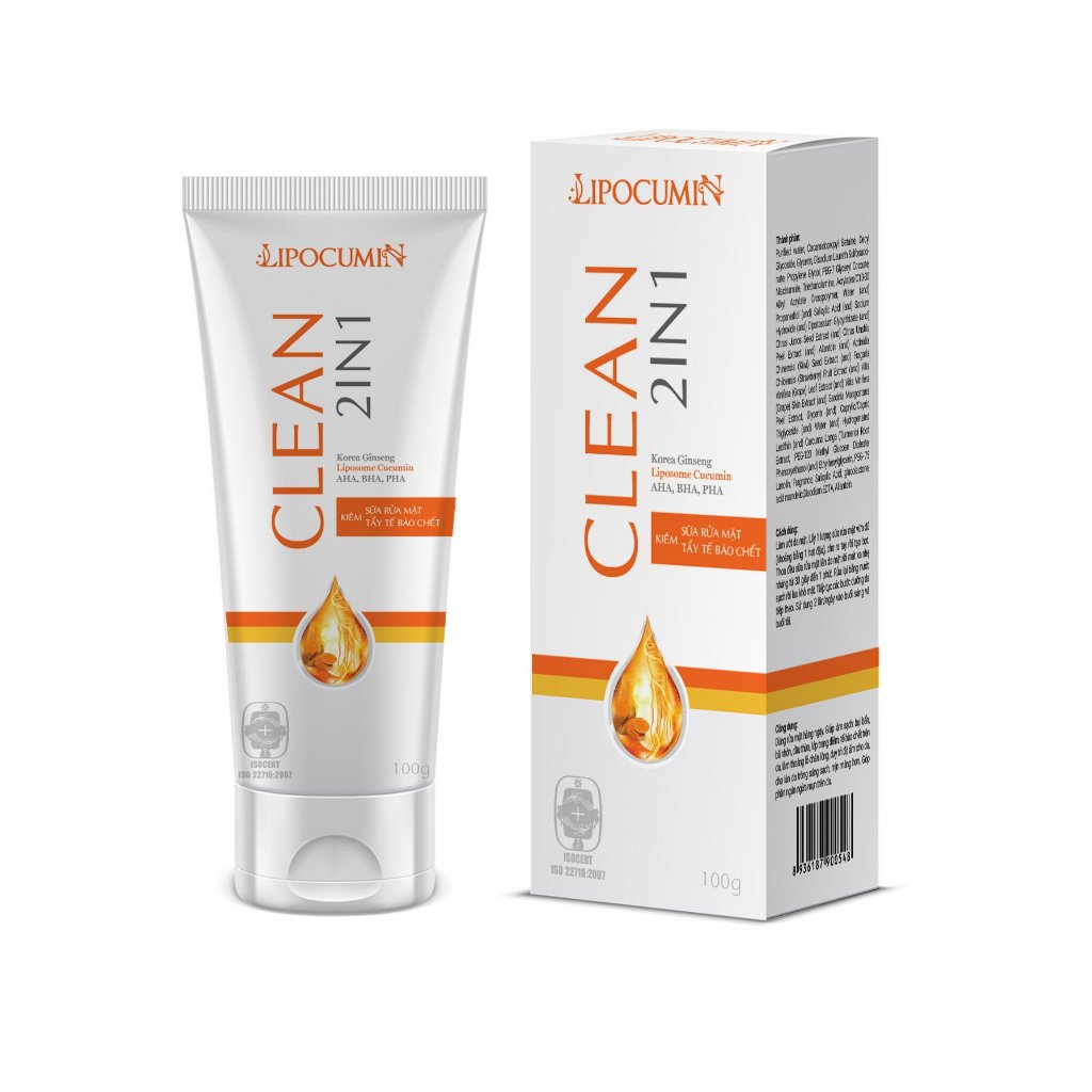 Combo 2 kem chấm mụn, mờ thâm sẹo LIPOCUMIN + Sữa rửa mặt LIPOCUMIN CLEAN 2 IN 1. Giảm mụn sưng viêm nhanh sau 3-5 ngày