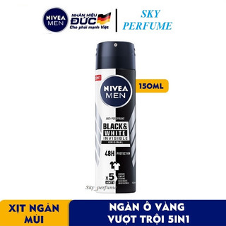 Xịt Khử Mùi Nivea Black & White Cho Nam 150ml