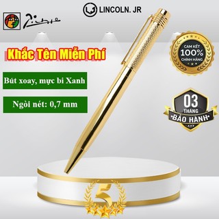 Bút ký cao cấp Lincoln Platinum LC036 vàng, mực mịn đều ở mọi góc nghiêng
