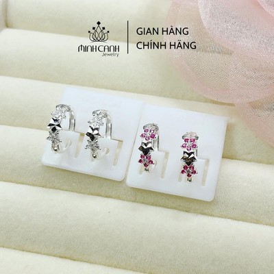 Hoa Tai Bạc Cho Bé Hình Sao Bấm - Minh Canh Jewelry